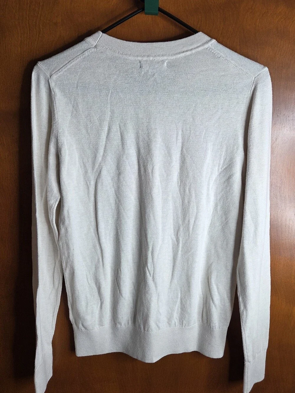 Quince Lightweight Cotton Cashmere Crew Sweater Heather Bone Size Small NWOT